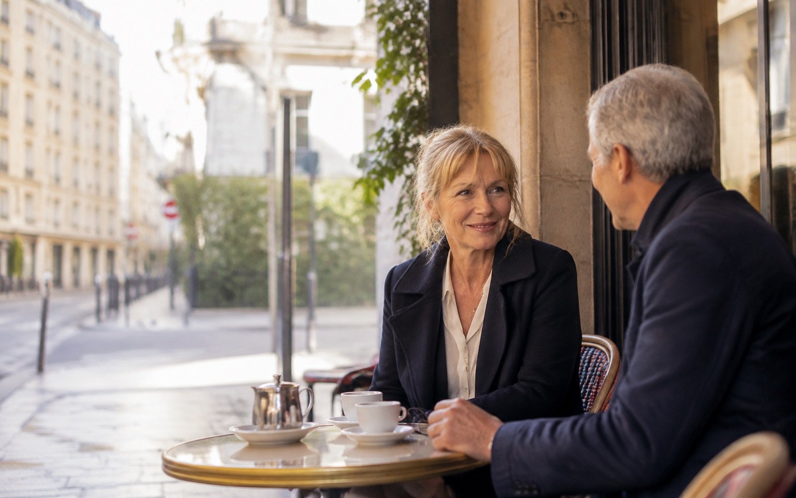 Discussion en terrasse